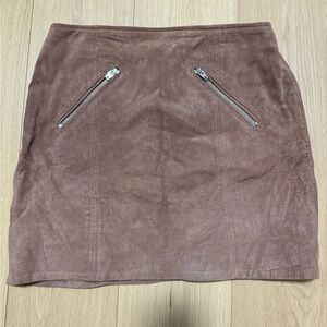 Blank NYC Tan Suede Mini Skirt